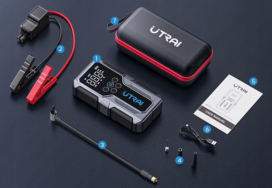 Starteris + kompresorius JUMP STARTER POWERBANK AKUMULIATORIAUS paleidimo įtaisas