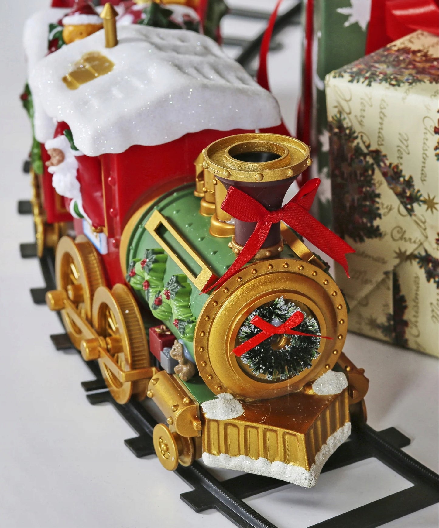 Kalėdinis traukinukas LED Melodija Kalėdų giesmės Ø136cm