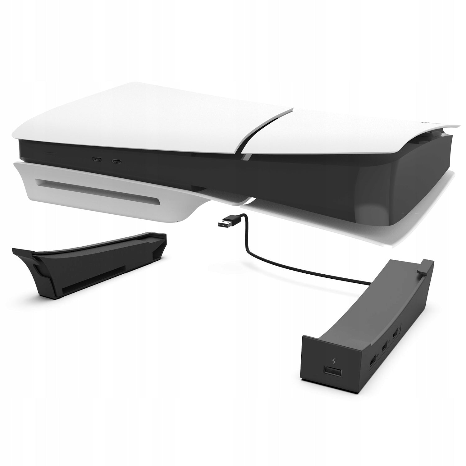 Horizontali stovas iPega PlayStation 5 PS5 Slim Pro+ su 4 papildomais USB