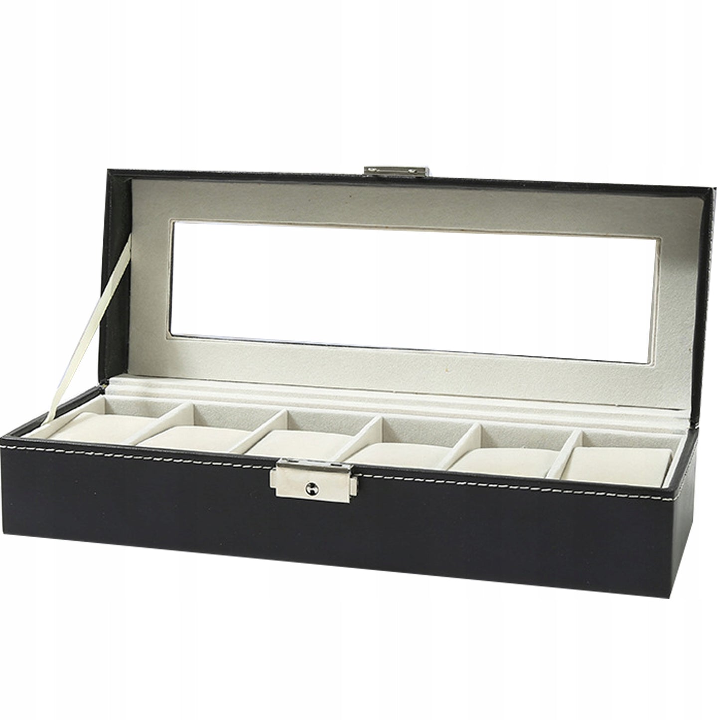 LAIKRODŽIŲ DĖŽUTĖ PAPUOŠALŲ ORGANIZATORIUS 6 SKYRIŲ JUODA STILINGA