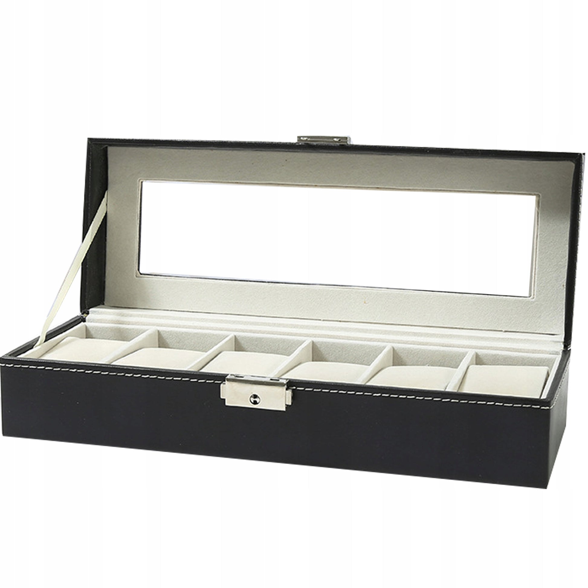 LAIKRODŽIŲ DĖŽUTĖ PAPUOŠALŲ ORGANIZATORIUS 6 SKYRIŲ JUODA STILINGA