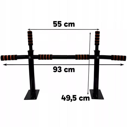 Plieninis sieninis skersinis 100 cm – atsparumas iki 150 kgSieninis skersinis pull-ups – plieninis, 100 cm, iki 150 kg