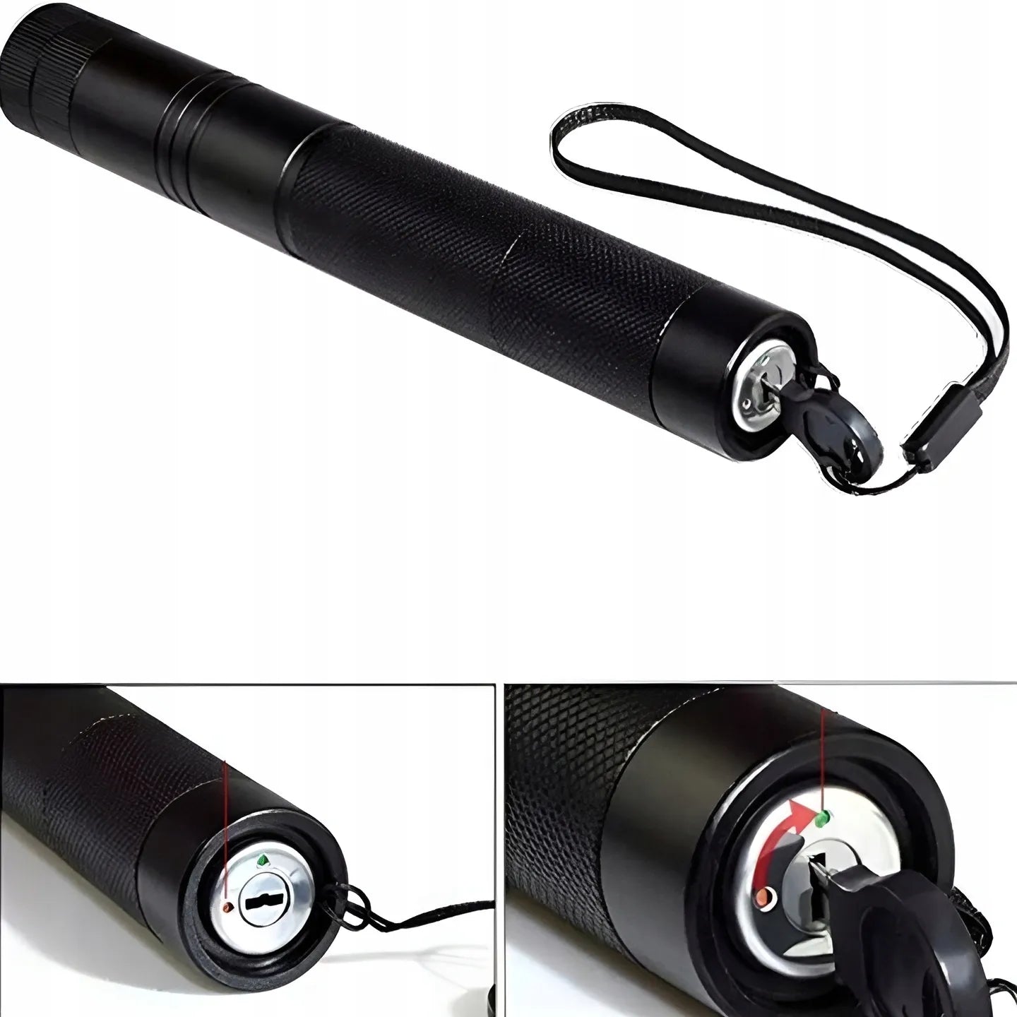 Žalias lazerinis rodyklės taškas ZeeTech LED galingas didelis nuotolis + dėžutė