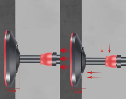 Sustiprintas prispaudžiamas strypas traukimams ir pratimams, 70-90 cm, tvirtas, juodas