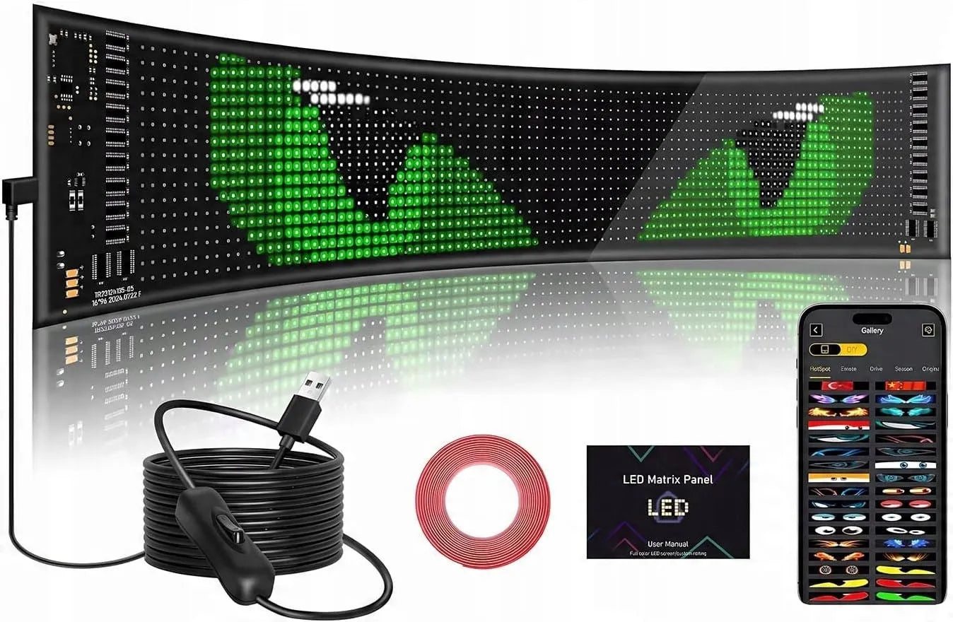 LED užrašas sunkvežimiui TIR lentelė vardas skydelis stiklui Bluetooth 38x10