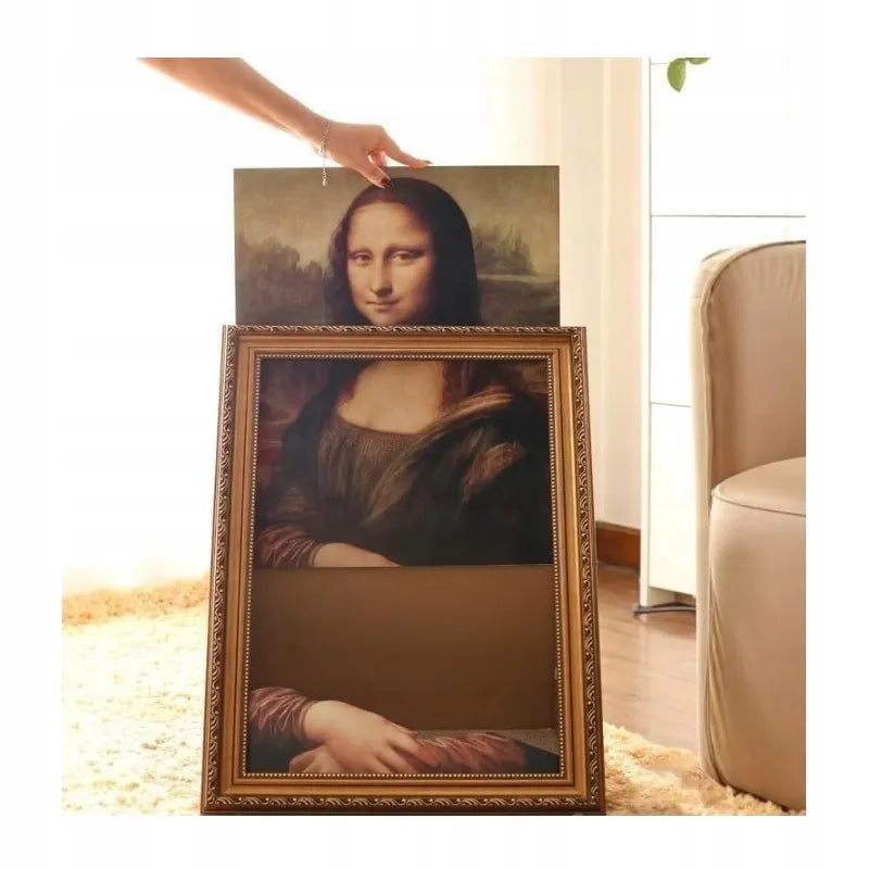 Ecarla žemas draskyklė-gultas katėms Mona Lisa dizaino, 60 cm