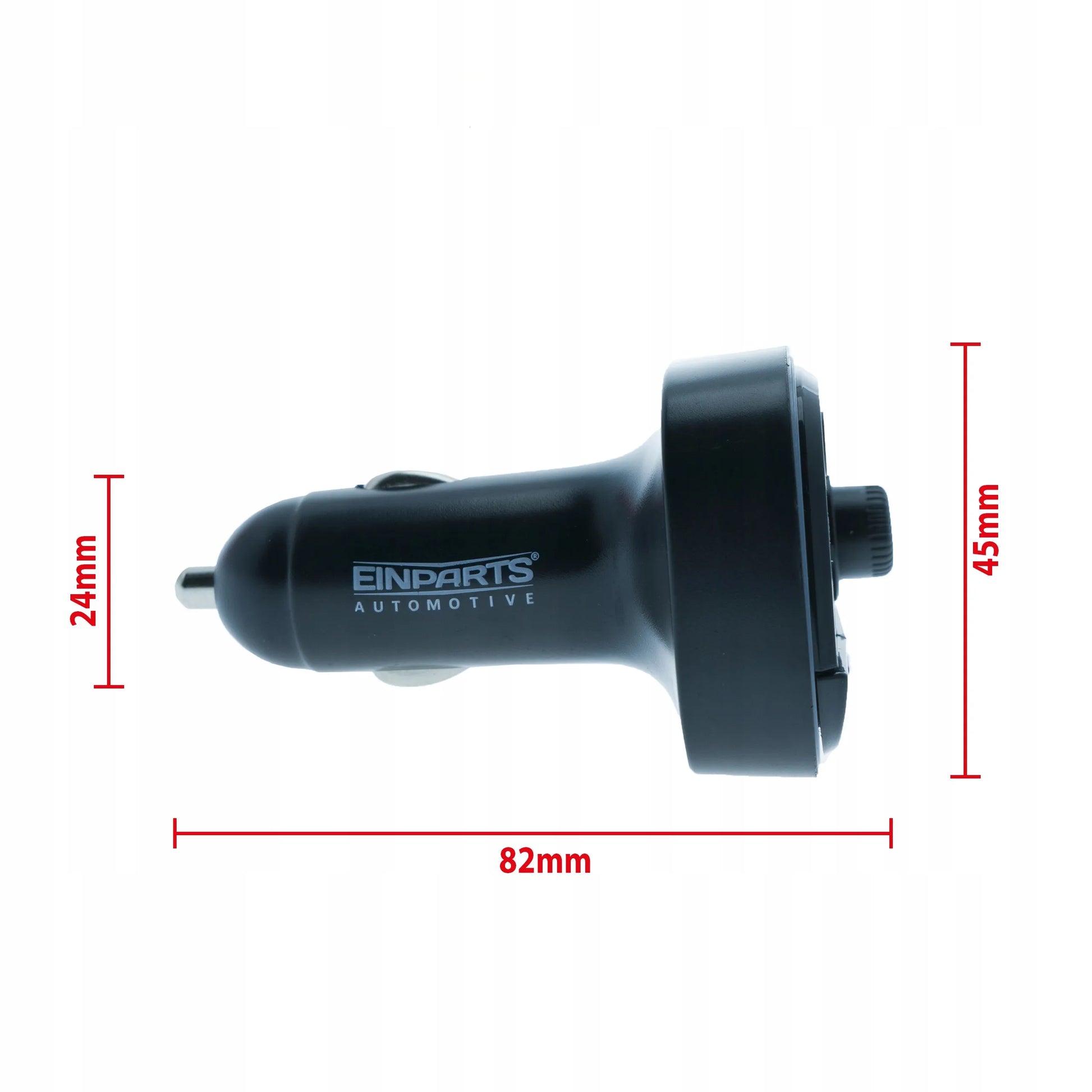EinParts Automotive EPBTT02 FM siųstuvas, „Bluetooth“ imtuvas, USB-A ir USB-C automobilinis įkroviklis