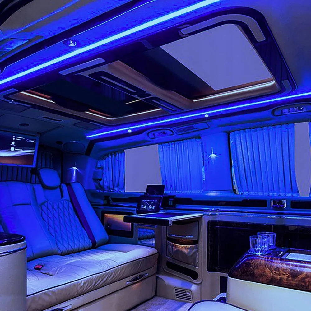 EL Wire LED RGB USB šviesolaidinis automobilio salono apšvietimas, 4 m