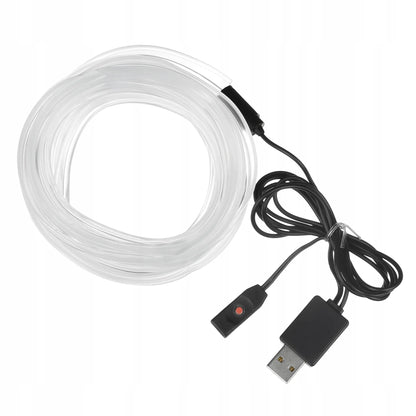 EL Wire LED RGB USB šviesolaidinis automobilio salono apšvietimas, 4 m