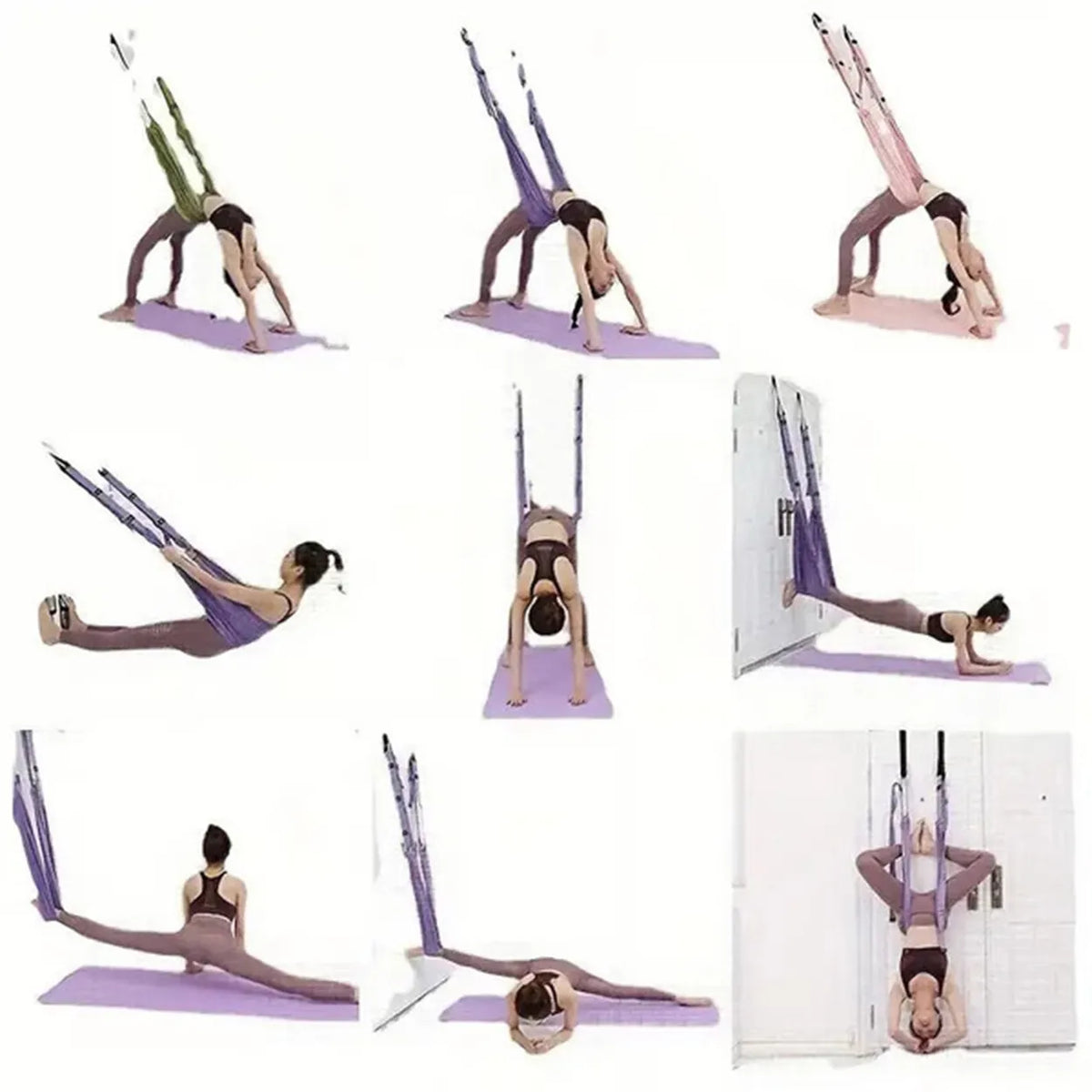 Elastingas hamakas oro jogai, jogai, pilatesui ir gimnastikai