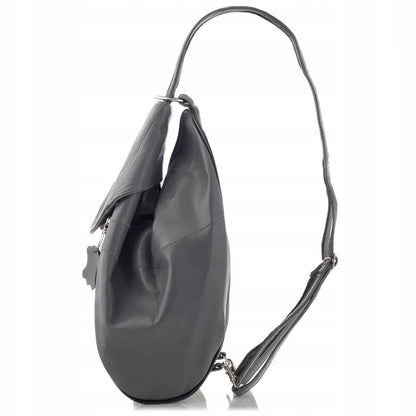 Elegantiška moteriška kuprinė Belveder Rene iš natūralios odos, balta