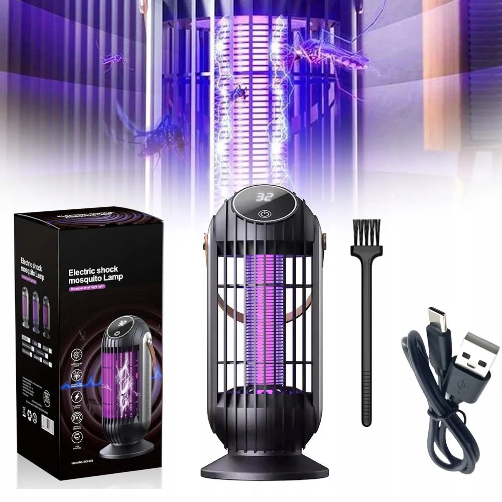 Elektrinė vabzdžių gaudyklė, 2000 mAh su baterija ir apsauga nuo musių