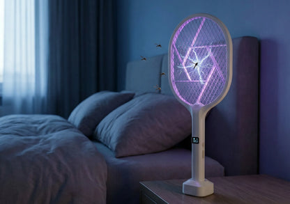 Elektrinė vabzdžių gaudyklė – musgaudis, skirtas uodams, musėms ir kitiems vabzdžiams, 2 viename su UV LED apšvietimu