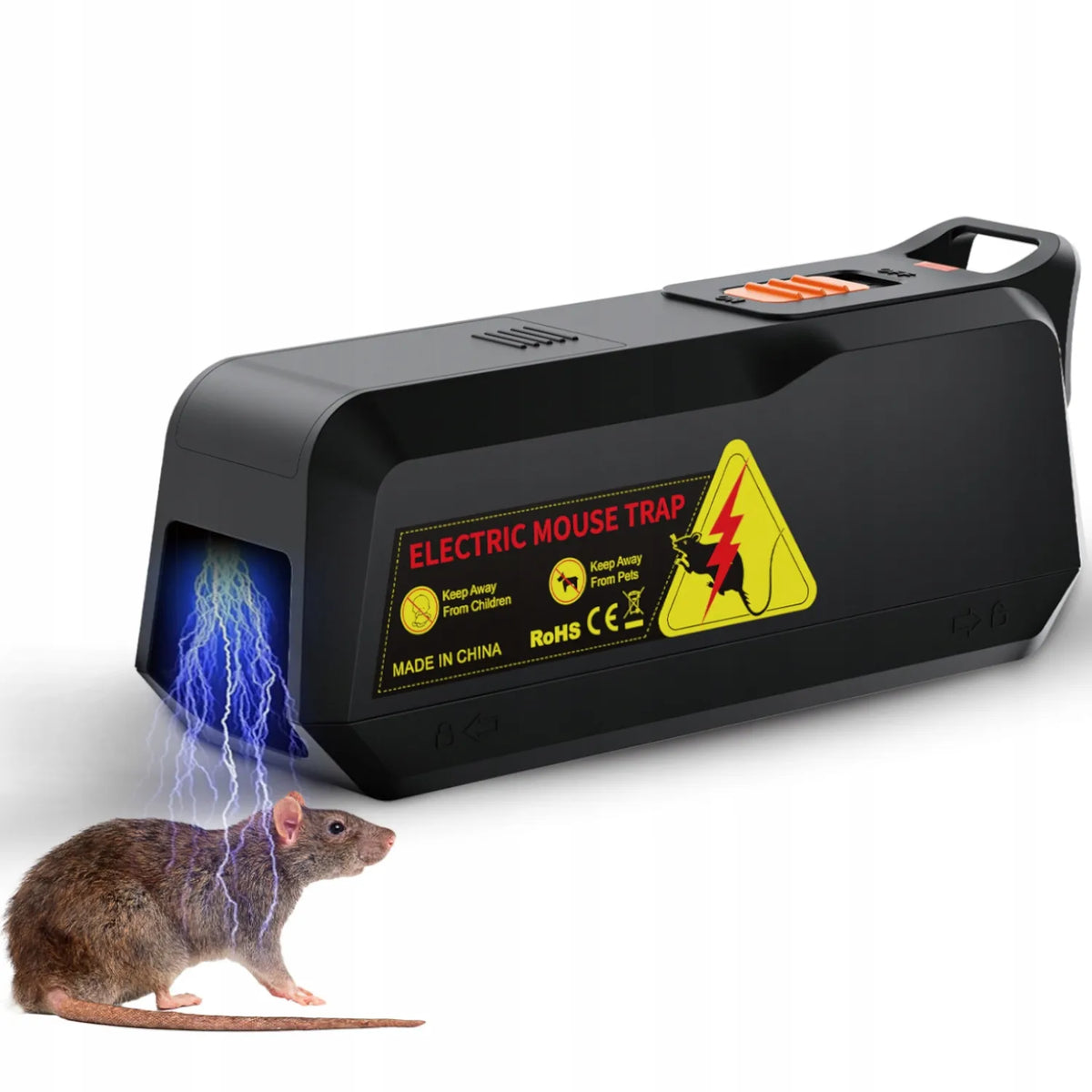 Elektriniai spąstai pelėms ir smulkiesiems graužikams su įspėjimo signalais, MK03