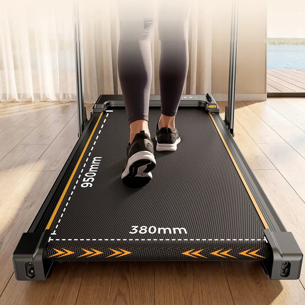 Elektrinis bėgimo takelis namams KZYNTH 2-in-1 1–12 km/h, LED ekranas, tylus veikimas, 120 kg
