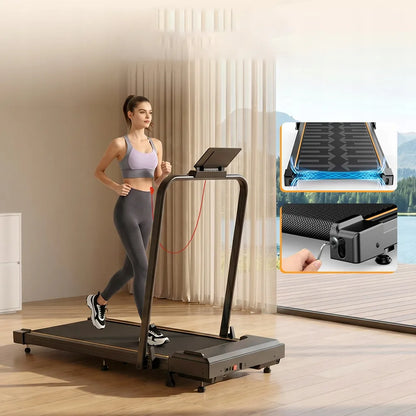 Elektrinis bėgimo takelis namams KZYNTH 2-in-1 1–12 km/h, LED ekranas, tylus veikimas, 120 kg