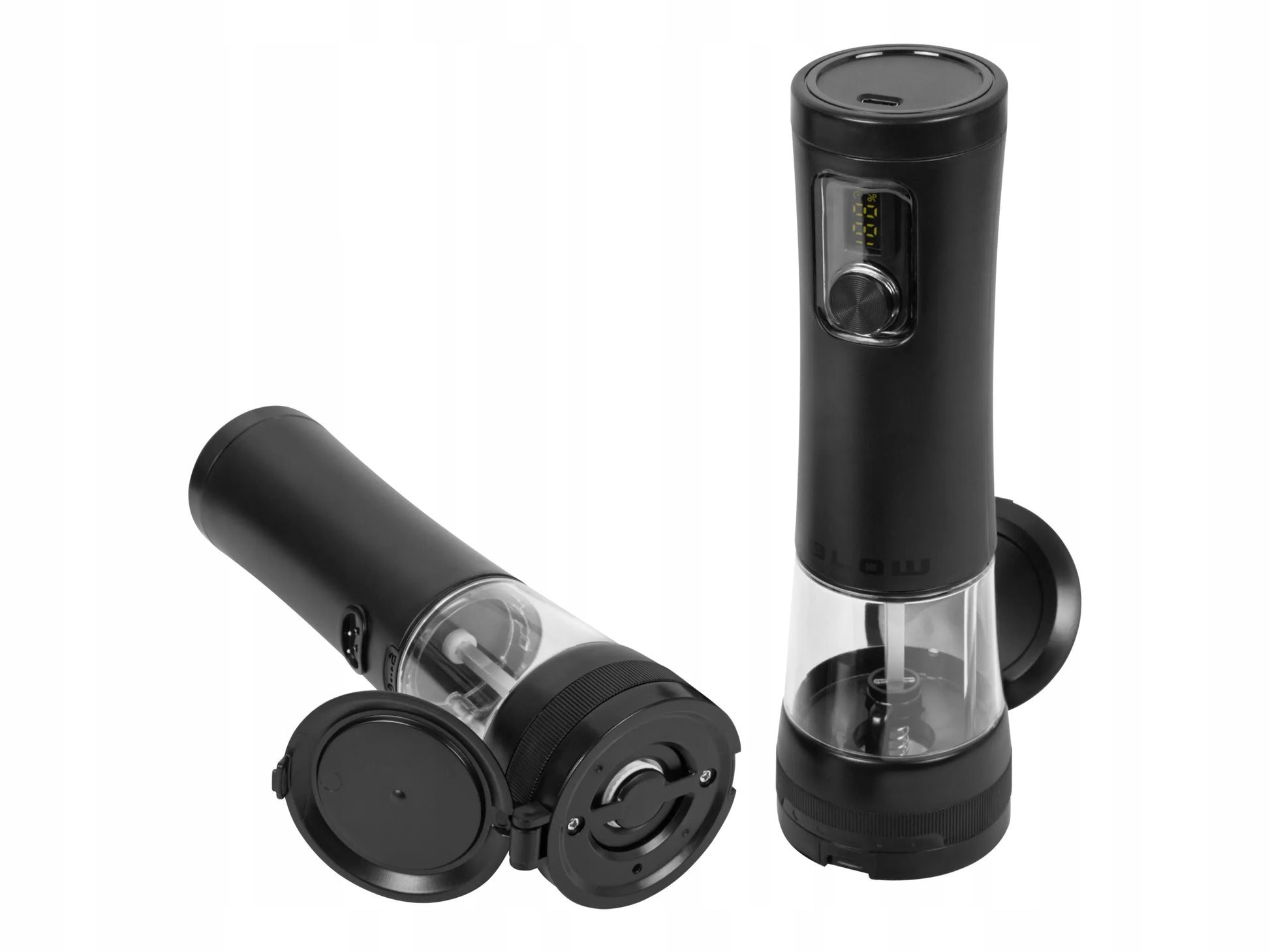 Elektrinis druskos ir pipirų malūnėlių rinkinys BLOW, USB-C, 2 vnt.