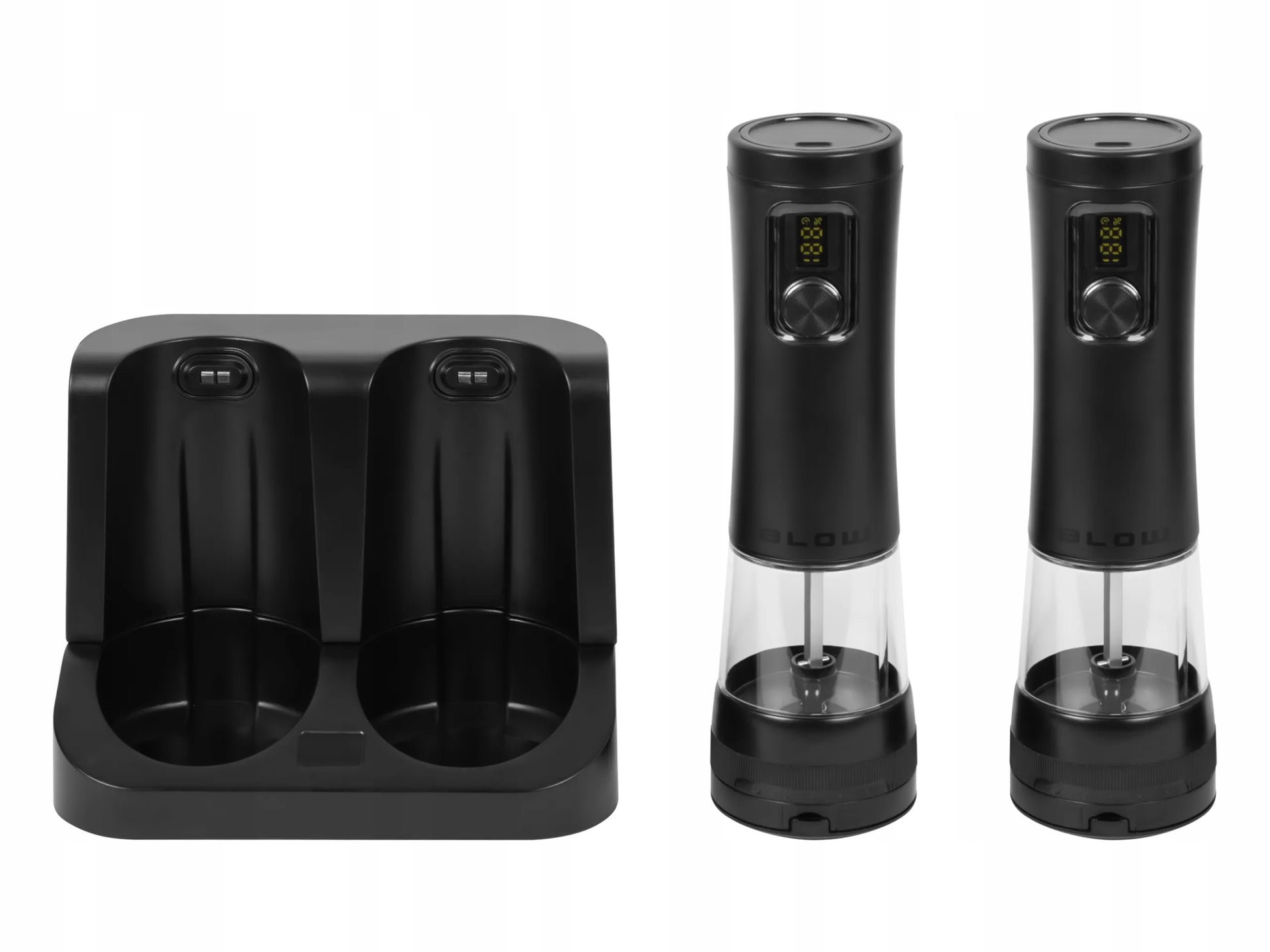 Elektrinis druskos ir pipirų malūnėlių rinkinys BLOW, USB-C, 2 vnt.