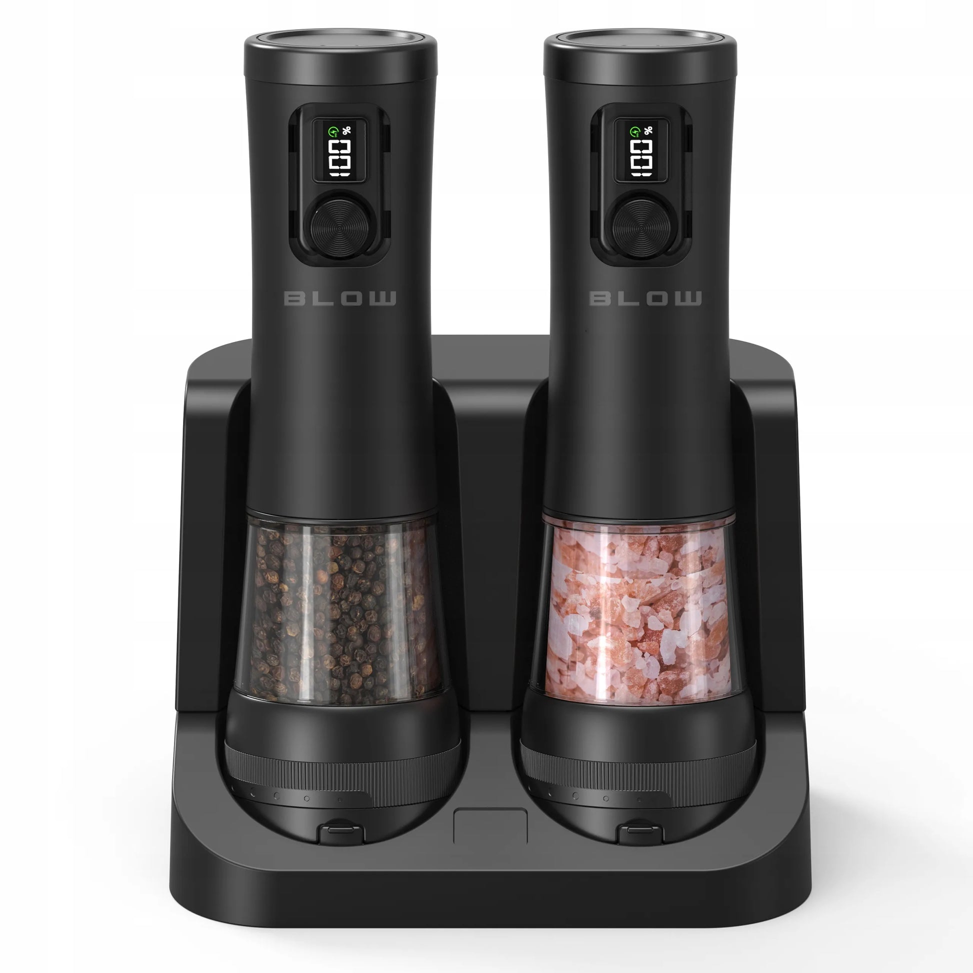 Elektrinis druskos ir pipirų malūnėlių rinkinys BLOW, USB-C, 2 vnt.