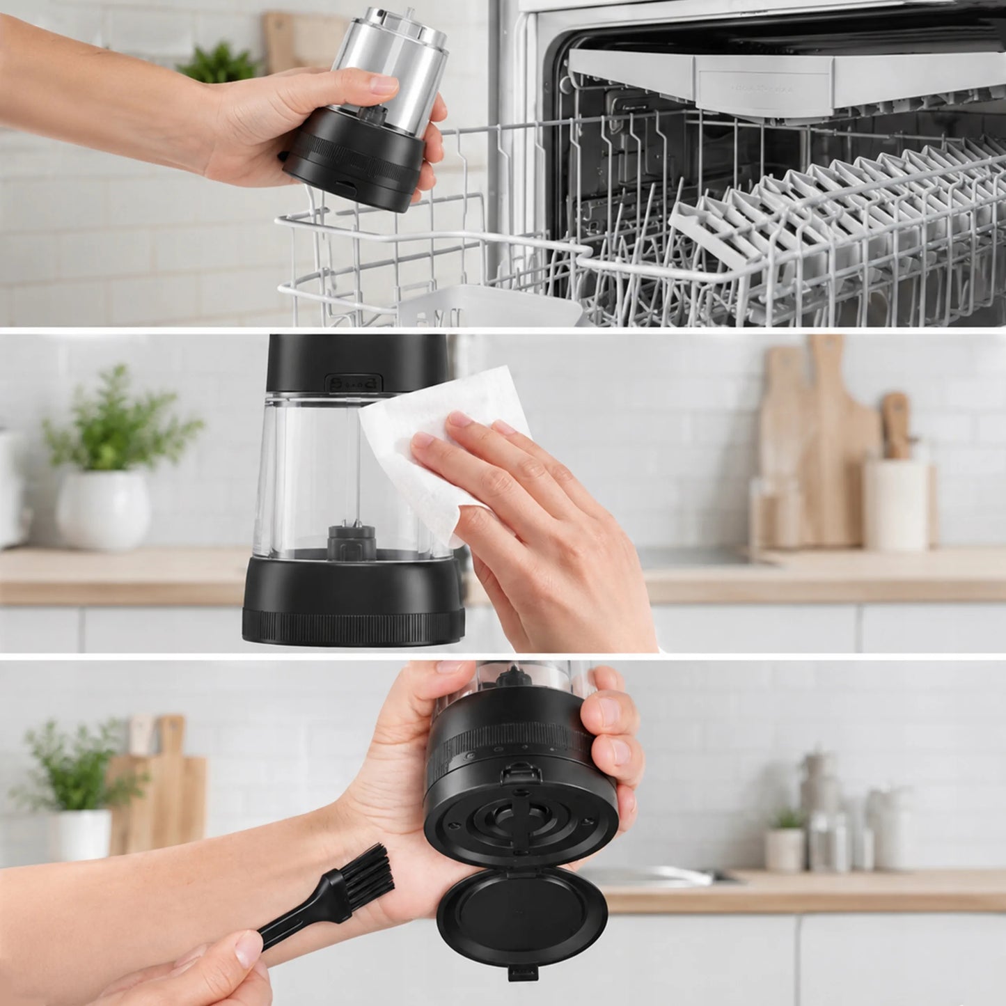 Elektrinis druskos ir pipirų malūnėlių rinkinys BLOW, USB-C, 2 vnt.