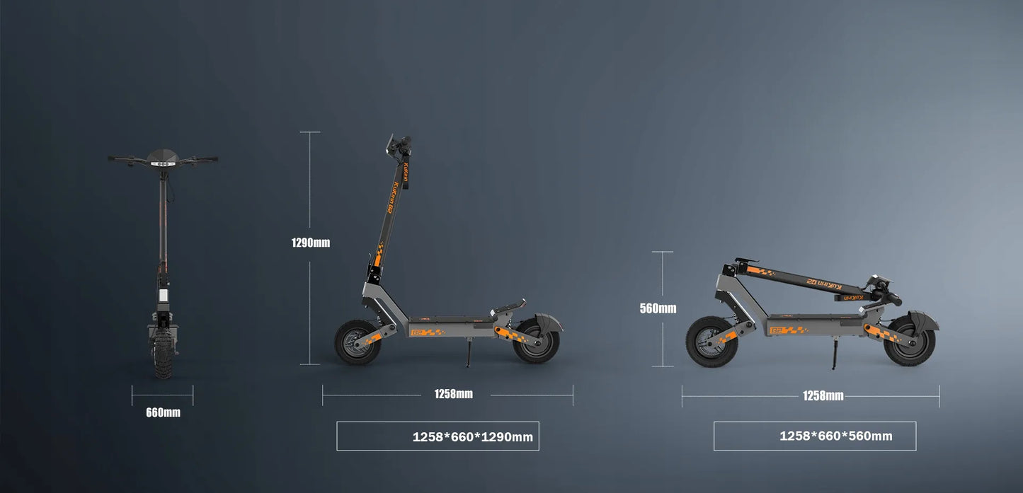 Elektrinis paspirtukas Kukirin G2 48V 15.6Ah 1200W 45 km/h visureigis + dovana