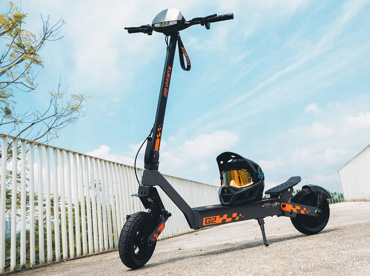 Elektrinis paspirtukas Kukirin G2 48V 15.6Ah 1200W 45 km/h visureigis + dovana
