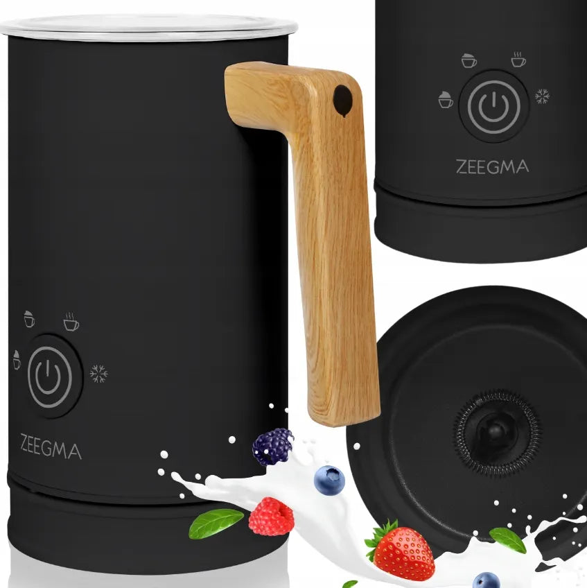 Elektrinis pieno plakiklis Zeegma Milkee Black Wood, 240 ml, 500 W