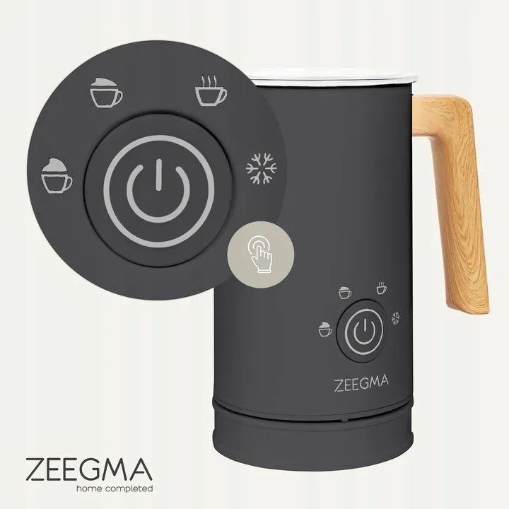 Elektrinis pieno plakiklis Zeegma Milkee Black Wood, 240 ml, 500 W