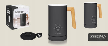 Elektrinis pieno plakiklis Zeegma Milkee Black Wood, 240 ml, 500 W