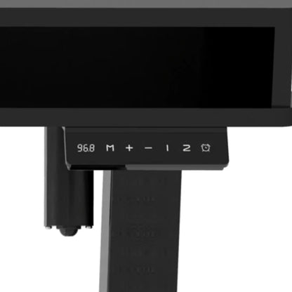 ELEKTRINIS reguliuojamas rašomasis stalas su stalčiumi 120x60 juodas LED USB Spacetronik