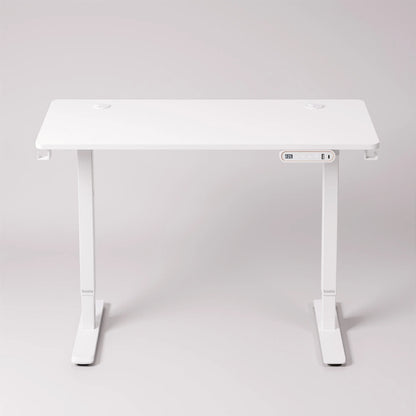Elektrinis reguliuojamo aukščio stalas „Boste“ 120 × 60 cm su MDF stalviršiu ir greituoju įkrovimu