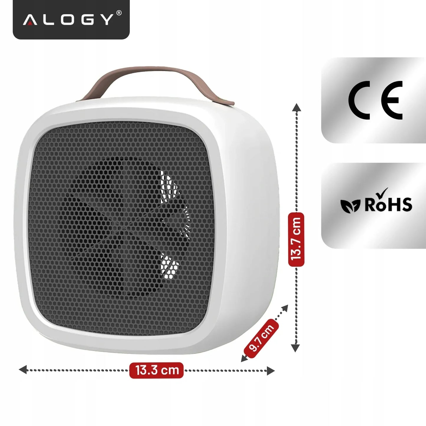 Elektrinis šildytuvas ventiliatorinis mini 500W baltas