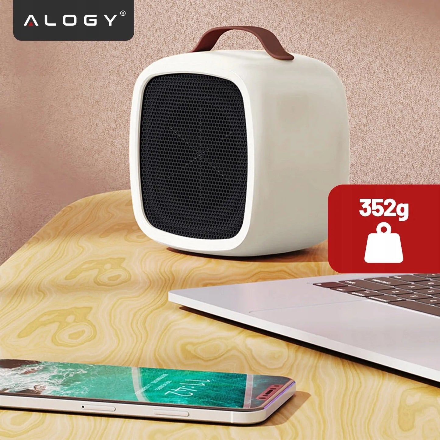 Elektrinis šildytuvas ventiliatorinis mini 500W baltas