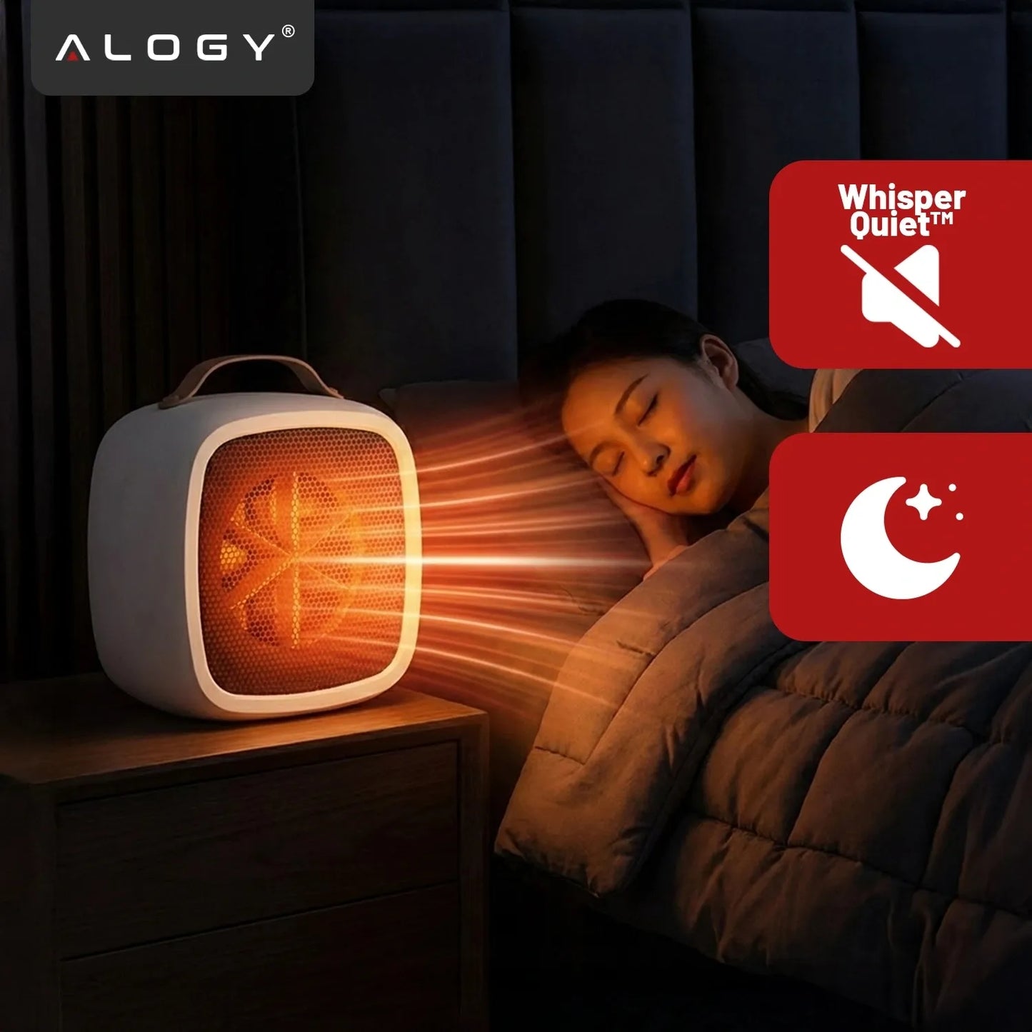 Elektrinis šildytuvas ventiliatorinis mini 500W baltas