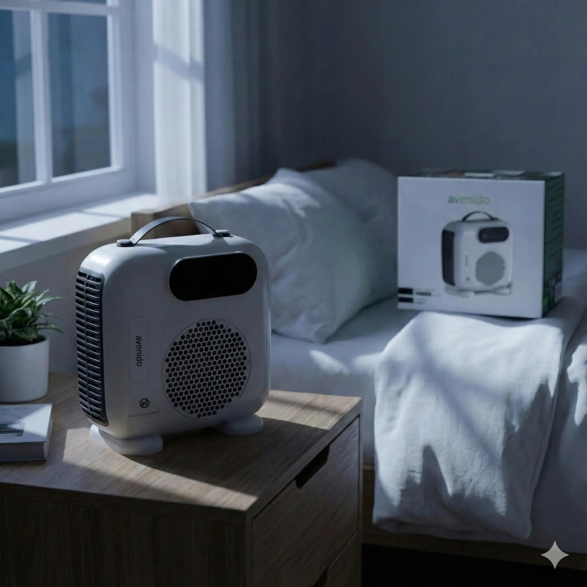 Elektrinis šildytuvas ventiliatorius 2000W su nuotolinio valdymo pulteliu Avenido AV7757W