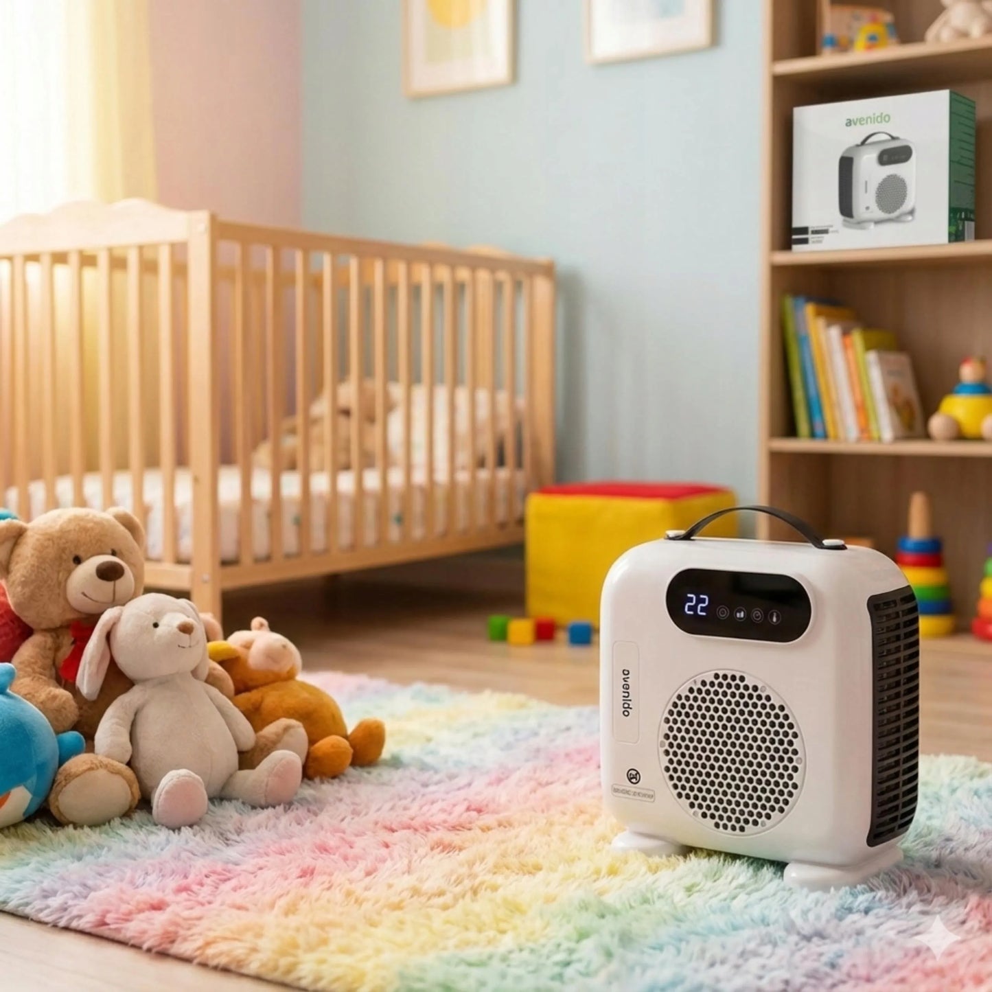 Elektrinis šildytuvas ventiliatorius 2000W su nuotolinio valdymo pulteliu Avenido AV7757W