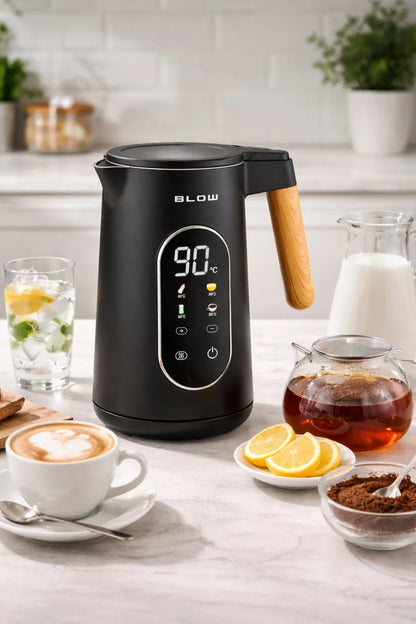 Elektrinis virdulys BLOW, juodas, 2500W, 1,7l, belaidis, temperatūros reguliavimas