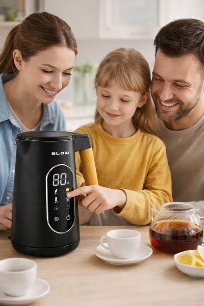 Elektrinis virdulys BLOW, juodas, 2500W, 1,7l, belaidis, temperatūros reguliavimas