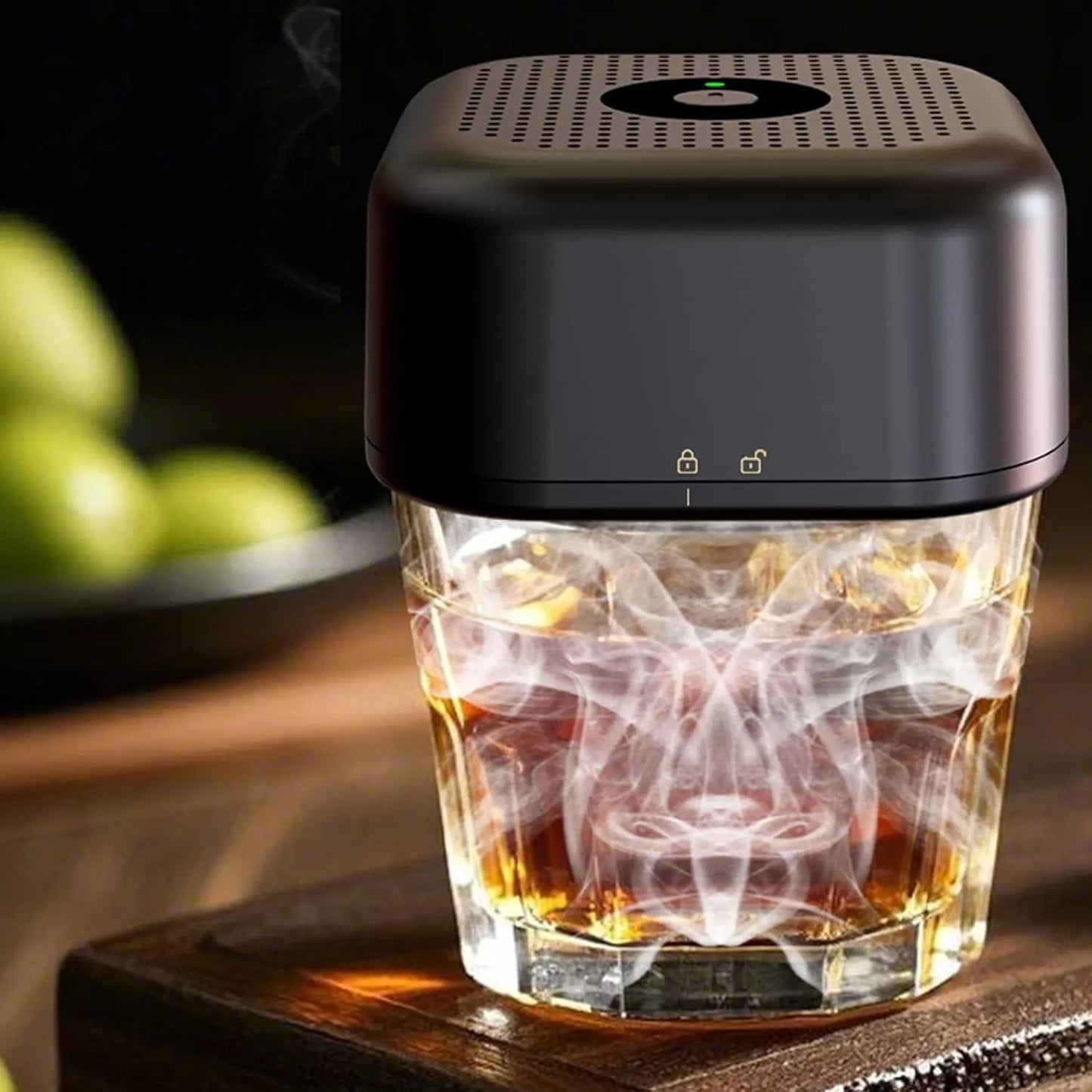 ELEKTRINIS WHISKY SMOKER RŪKYMO RINKINYS SU GĖRIMŲ ĮRANKIAIS 6SKONIAI