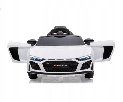 Elektromobilis AUDI R8 SPYDER baltas su baterija, garsais