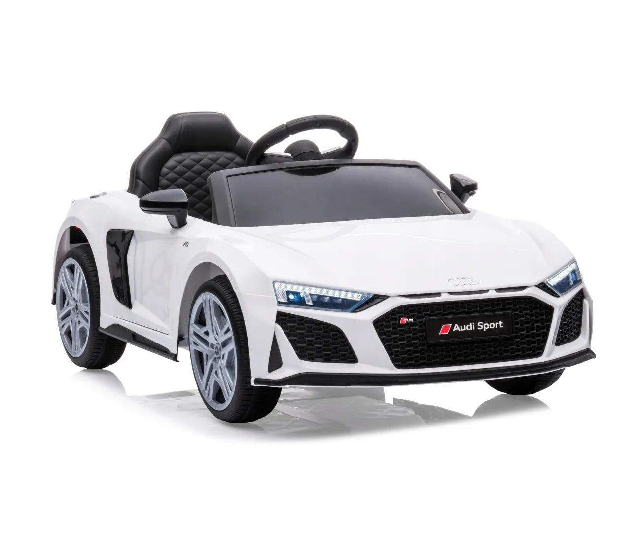 Elektromobilis AUDI R8 SPYDER baltas su baterija, garsais