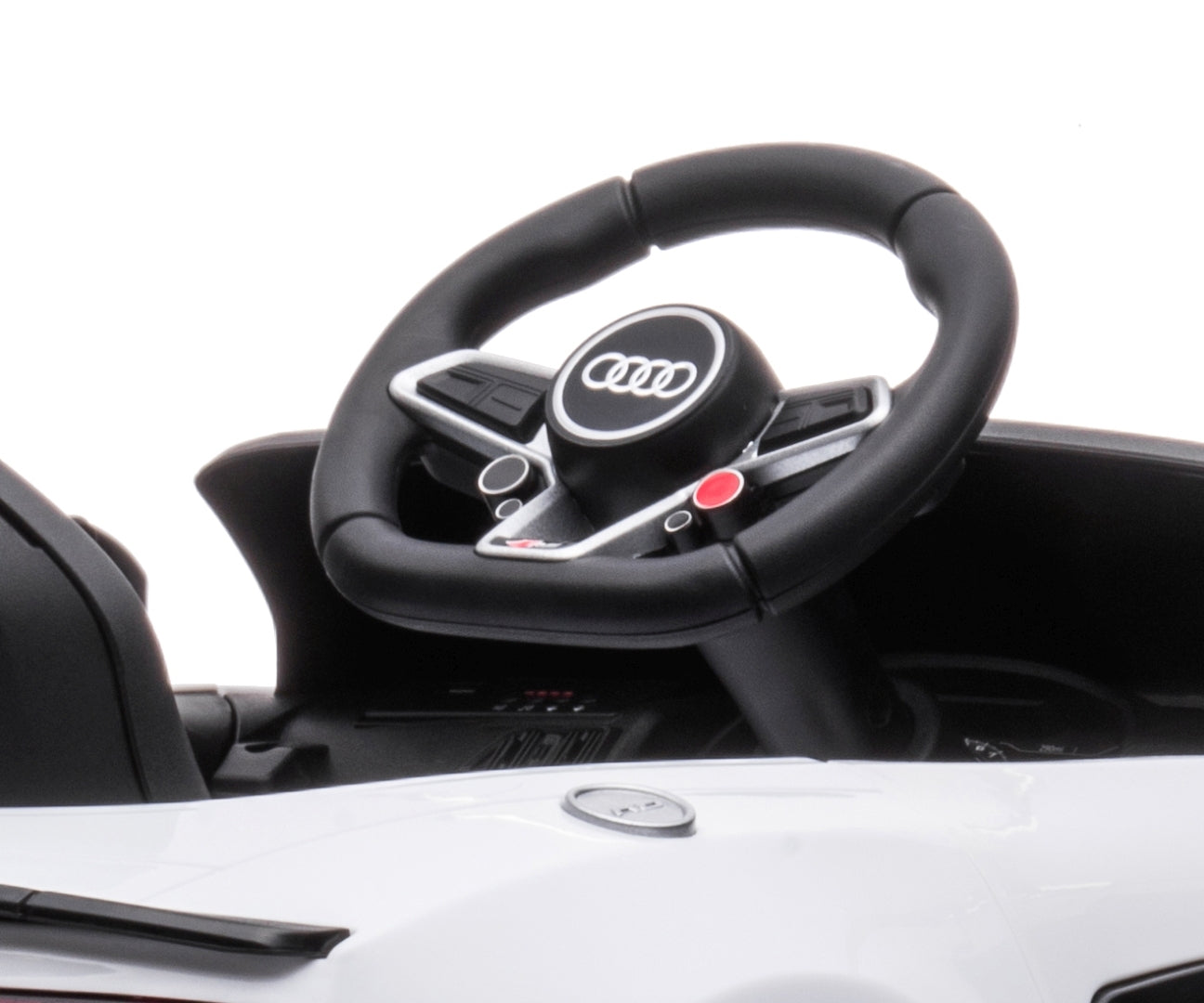 Elektromobilis AUDI R8 SPYDER baltas su baterija, garsais