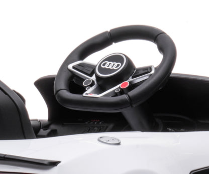 Elektromobilis AUDI R8 SPYDER baltas su baterija, garsais