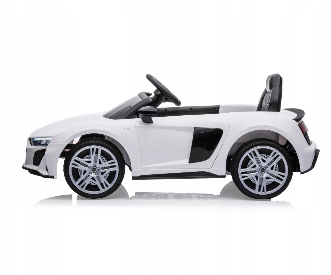 Elektromobilis AUDI R8 SPYDER baltas su baterija, garsais