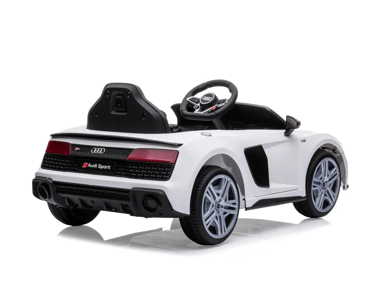 Elektromobilis AUDI R8 SPYDER baltas su baterija, garsais