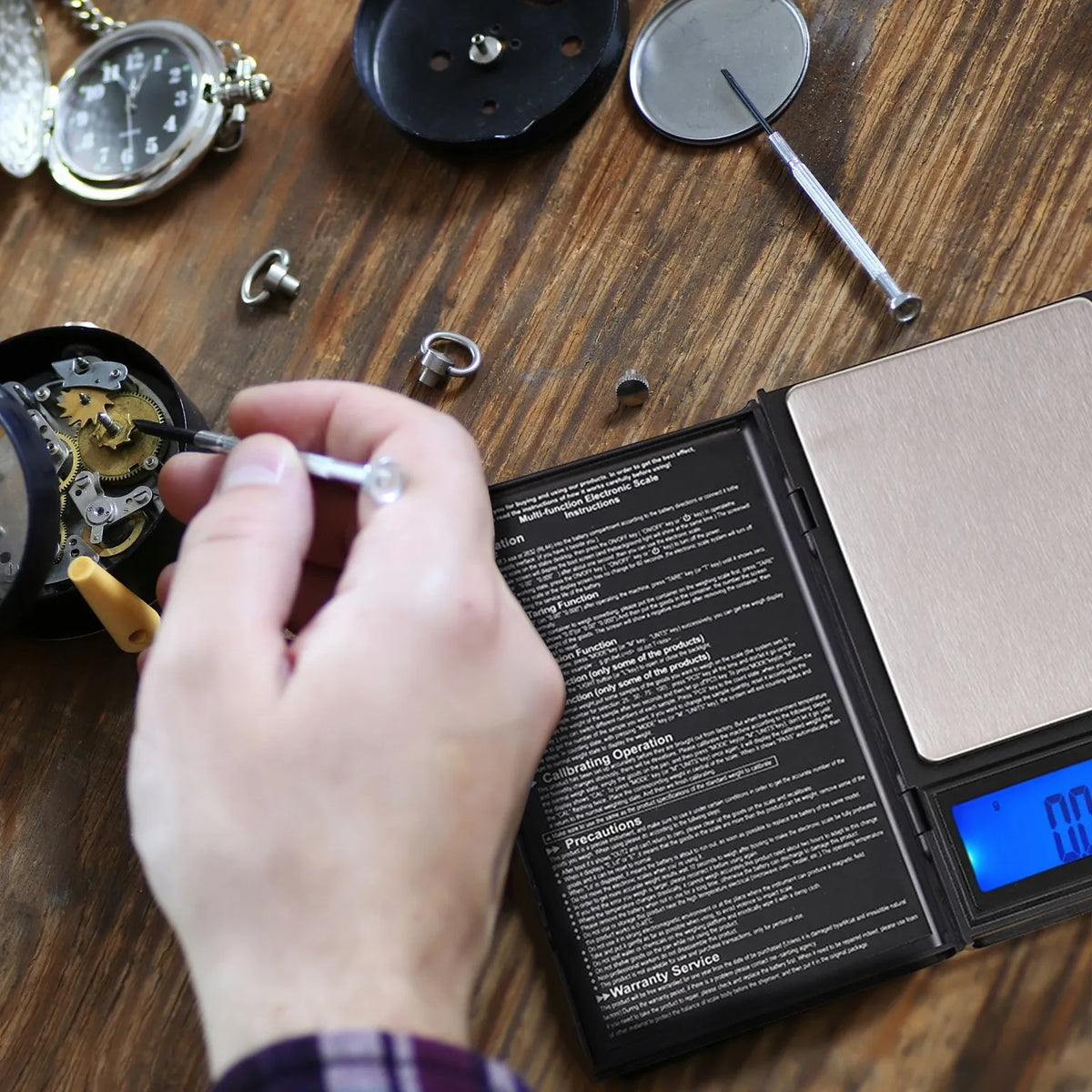 ELEKTRONINĖ JUVELYRINĖ SVARSTYKLĖ 0,01–500 g, LCD, TIKSLUMAS 0,01 g, PRECIZINĖ