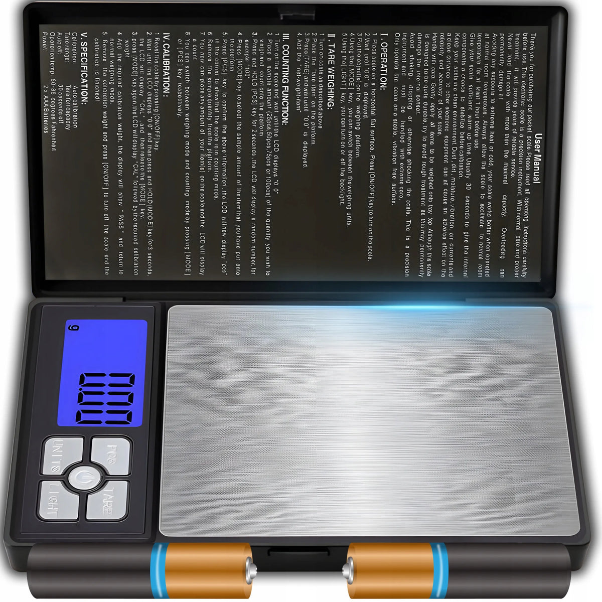 ELEKTRONINĖ JUVELYRINĖ SVARSTYKLĖ 0,01–500 g, LCD, TIKSLUMAS 0,01 g, PRECIZINĖ