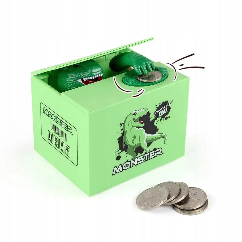 Elektroninė vaikiška taupyklė MONEY BOX su dinozaurų motyvais