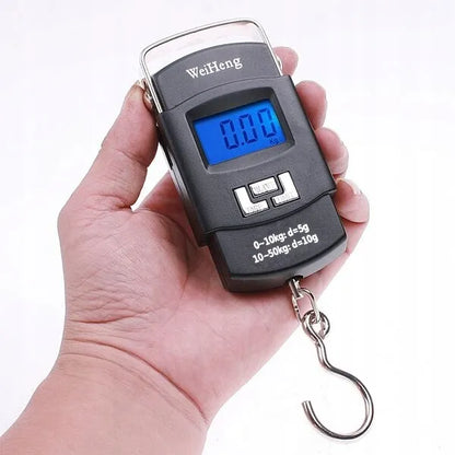 Elektroninės kabančios žvejybos ir bagažo svarstyklės 50 kg