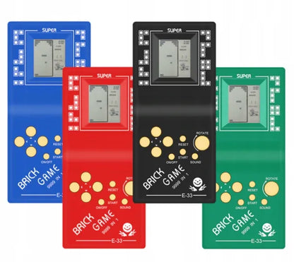 Elektroninis „Tetris“ žaidimas – kišeninė žaidimų konsolė, 9999 žaidimai